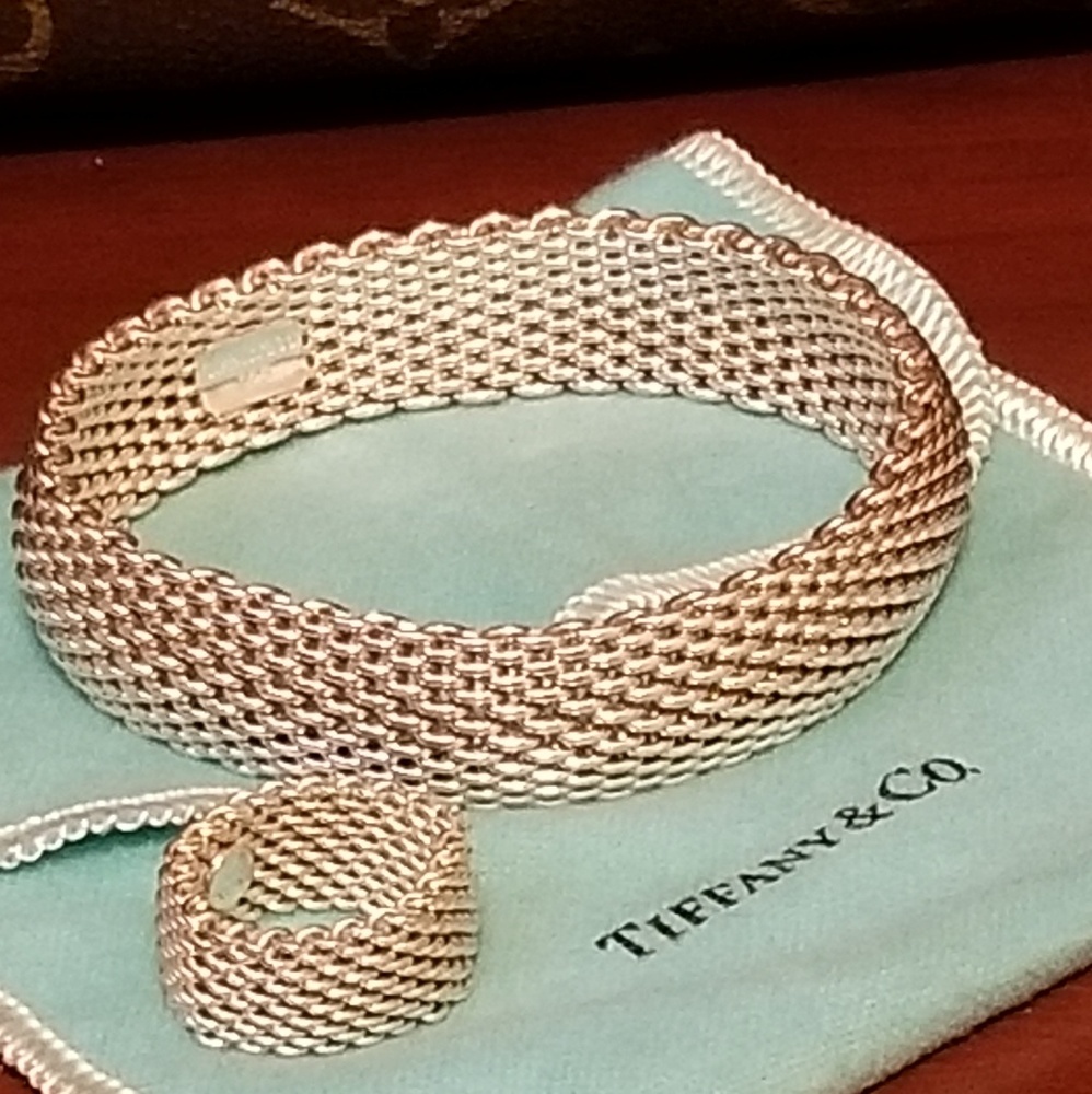 Authentic Tiffany & Co. Somerset Bracelet and Ring